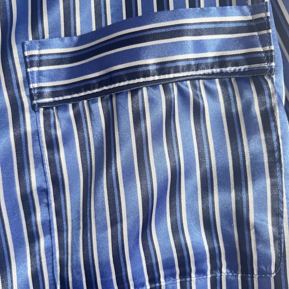Roundtree & Yorke Stripe Blue and White Mens Pjs - Size Medium - Picture 10 of 13